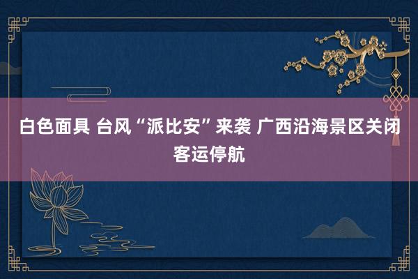 白色面具 台风“派比安”来袭 广西沿海景区关闭客运停航