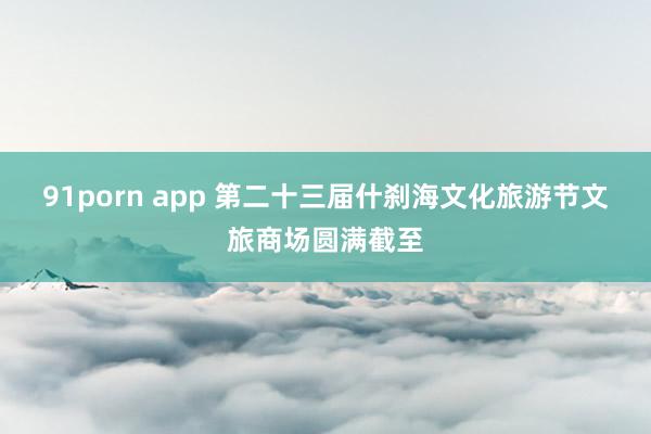 91porn app 第二十三届什刹海文化旅游节文旅商场圆满截至