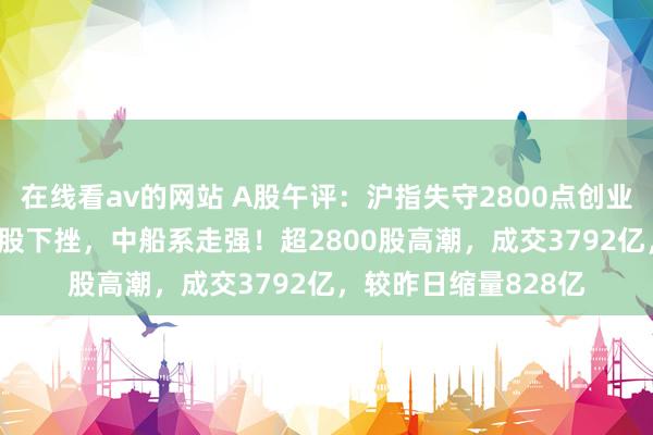 在线看av的网站 A股午评：沪指失守2800点创业板指涨0.9%，银行股下挫，中船系走强！超2800股高潮，成交3792亿，较昨日缩量828亿